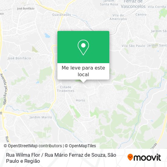 Rua Wilma Flor / Rua Mário Ferraz de Souza mapa