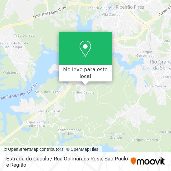 Estrada do Caçula / Rua Guimarães Rosa mapa