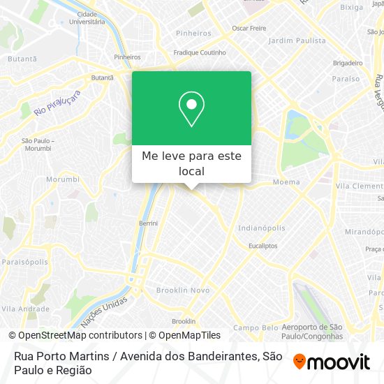 Rua Porto Martins / Avenida dos Bandeirantes mapa