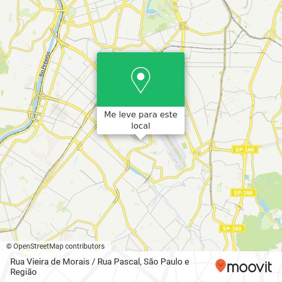 Rua Vieira de Morais / Rua Pascal mapa