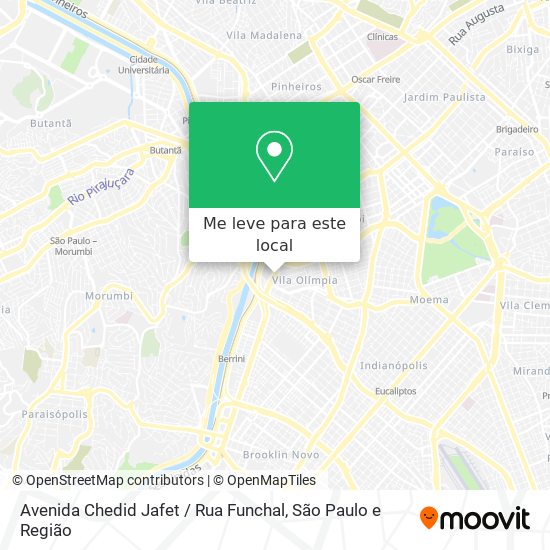 Avenida Chedid Jafet / Rua Funchal mapa