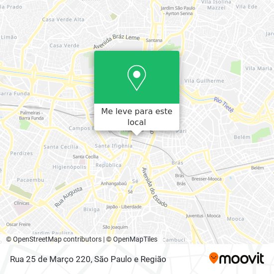 Rua 25 de Março 220 mapa