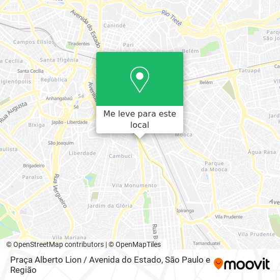 Praça Alberto Lion / Avenida do Estado mapa