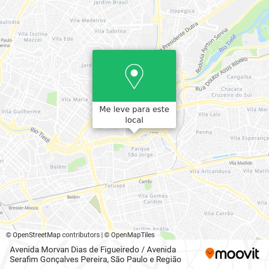 Avenida Morvan Dias de Figueiredo / Avenida Serafim Gonçalves Pereira mapa
