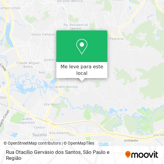 Rua Otacílio Gervásio dos Santos mapa