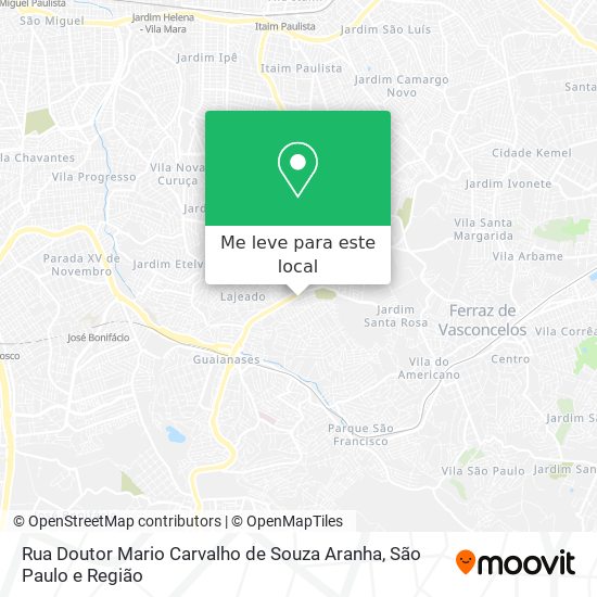 Rua Doutor Mario Carvalho de Souza Aranha mapa