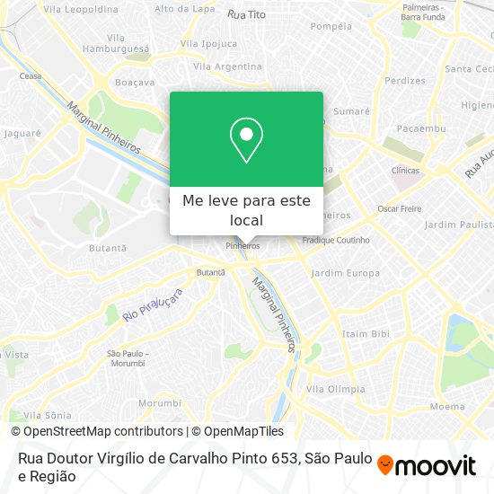 Rua Doutor Virgílio de Carvalho Pinto 653 mapa