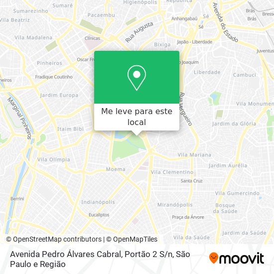 Avenida Pedro Álvares Cabral, Portão 2 S / n mapa