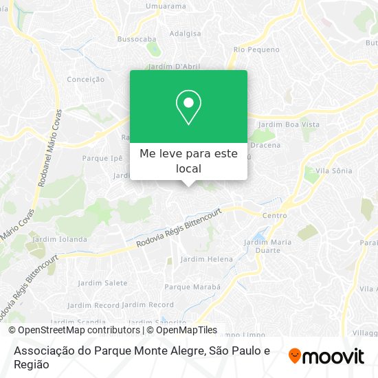 Associação do Parque Monte Alegre mapa