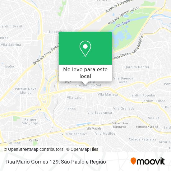 Rua Mario Gomes 129 mapa