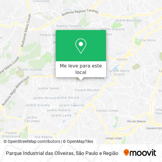Parque Industrial das Oliveiras mapa