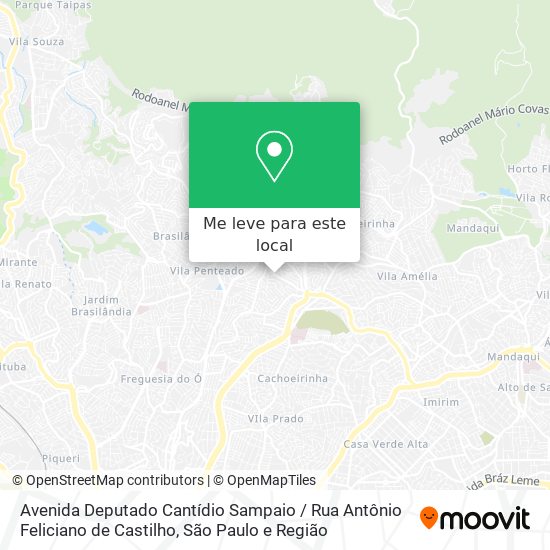 Avenida Deputado Cantídio Sampaio / Rua Antônio Feliciano de Castilho mapa