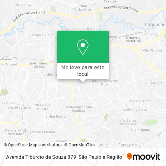Avenida Tiburcio de Souza 879 mapa