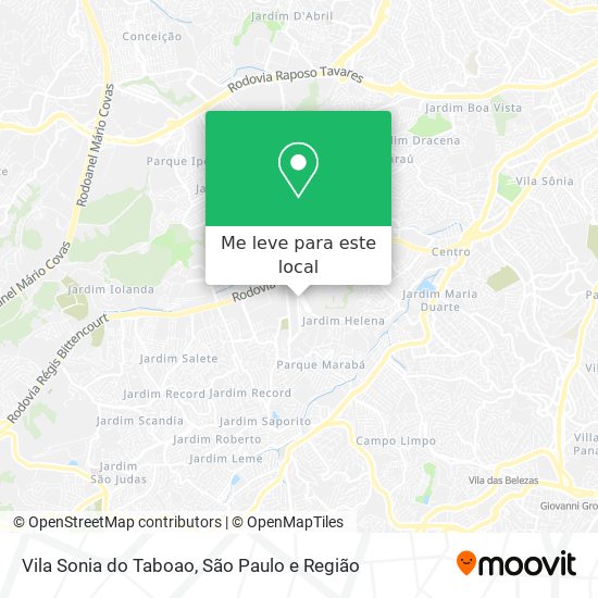 Vila Sonia do Taboao mapa