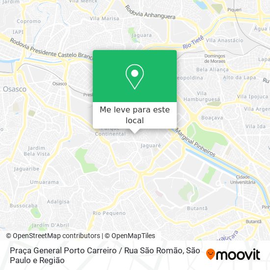 Praça General Porto Carreiro / Rua São Romão mapa