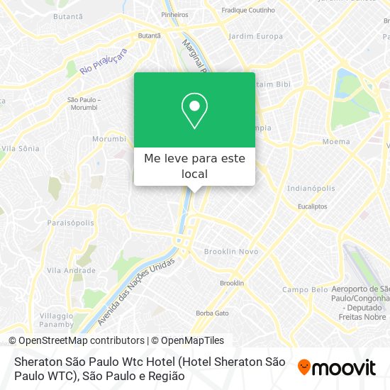 Sheraton São Paulo Wtc Hotel mapa