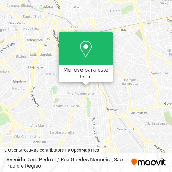 Avenida Dom Pedro I / Rua Guedes Nogueira mapa