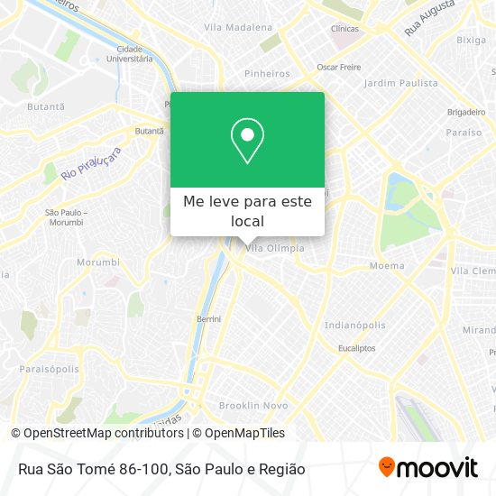 Rua São Tomé 86-100 mapa