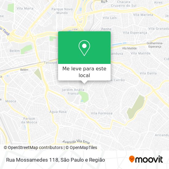 Rua Mossamedes 118 mapa
