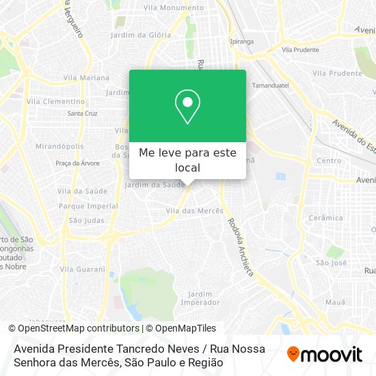 Avenida Presidente Tancredo Neves / Rua Nossa Senhora das Mercês mapa