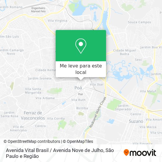 Avenida Vital Brasil / Avenida Nove de Julho mapa