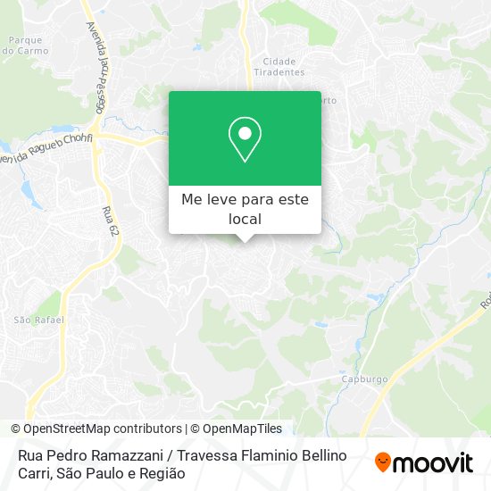 Rua Pedro Ramazzani / Travessa Flaminio Bellino Carri mapa
