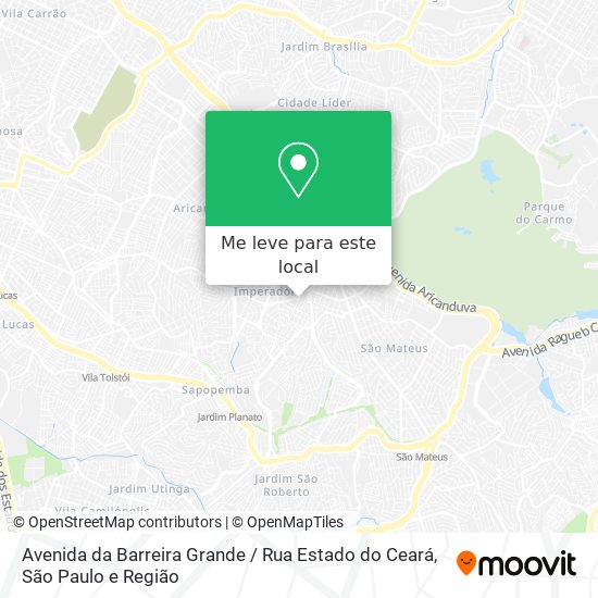 Avenida da Barreira Grande / Rua Estado do Ceará mapa