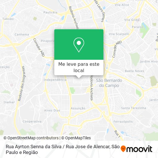 Rua Ayrton Senna da Silva / Rua Jose de Alencar mapa