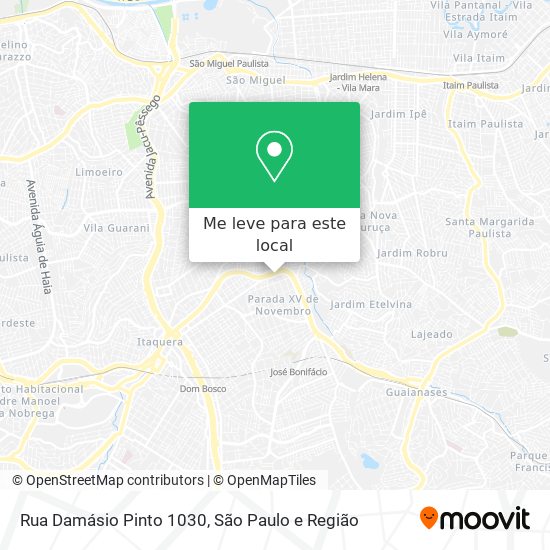 Rua Damásio Pinto 1030 mapa