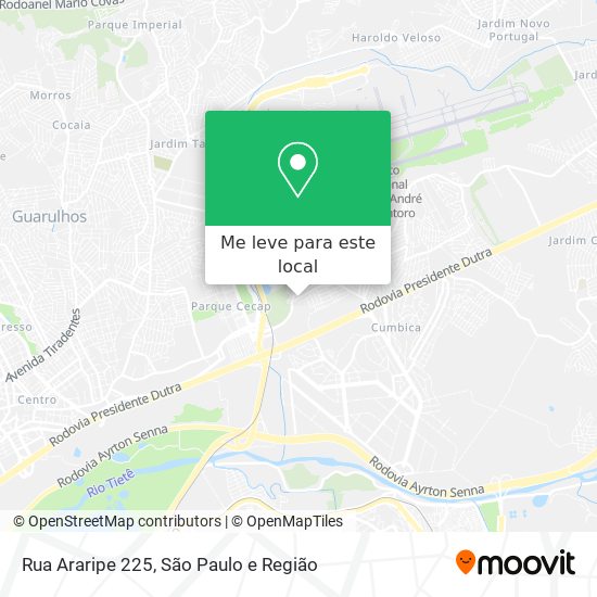 Rua Araripe 225 mapa