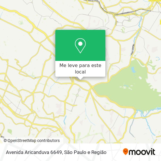 Avenida Aricanduva 6649 mapa