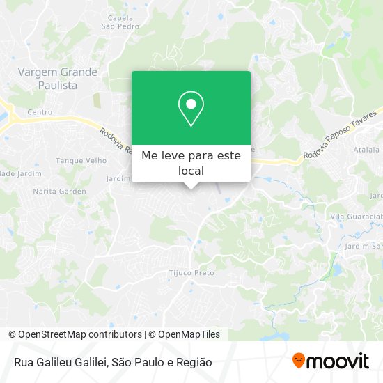 Rua Galileu Galilei mapa