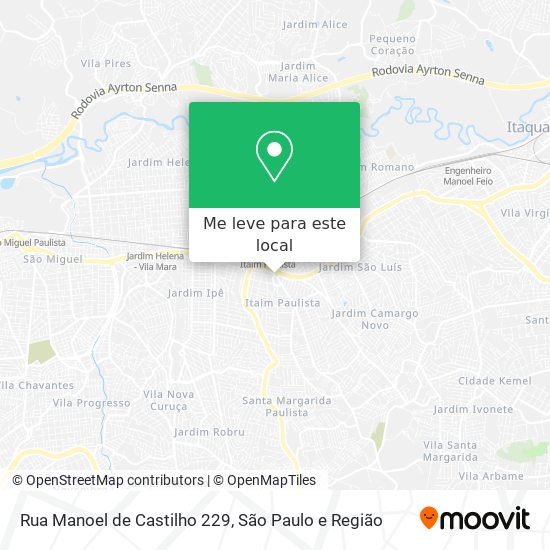 Rua Manoel de Castilho 229 mapa