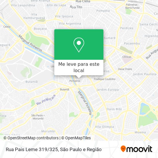 Rua Pais Leme 319/325 mapa