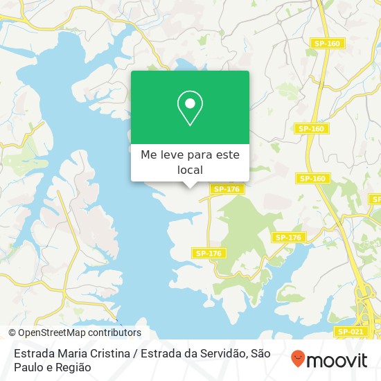 Estrada Maria Cristina / Estrada da Servidão mapa