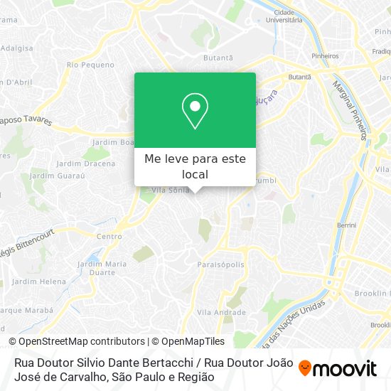 Rua Doutor Silvio Dante Bertacchi / Rua Doutor João José de Carvalho mapa