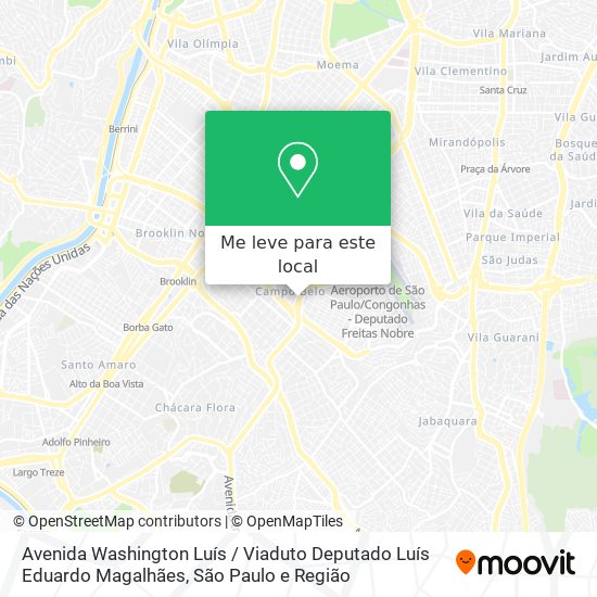 Avenida Washington Luís / Viaduto Deputado Luís Eduardo Magalhães mapa
