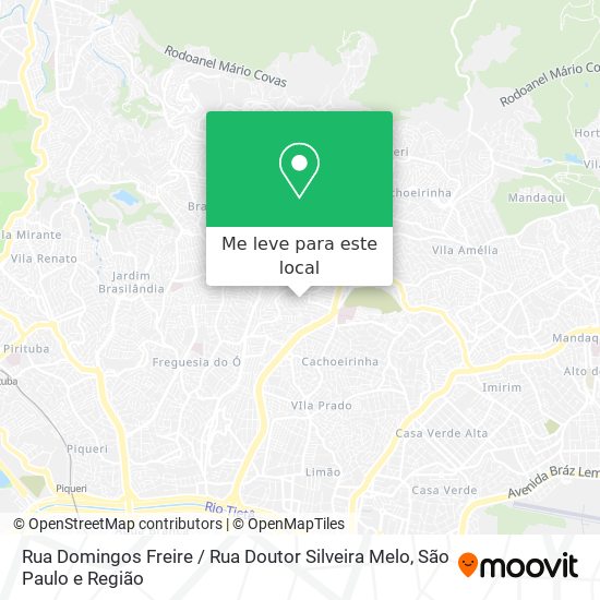Rua Domingos Freire / Rua Doutor Silveira Melo mapa