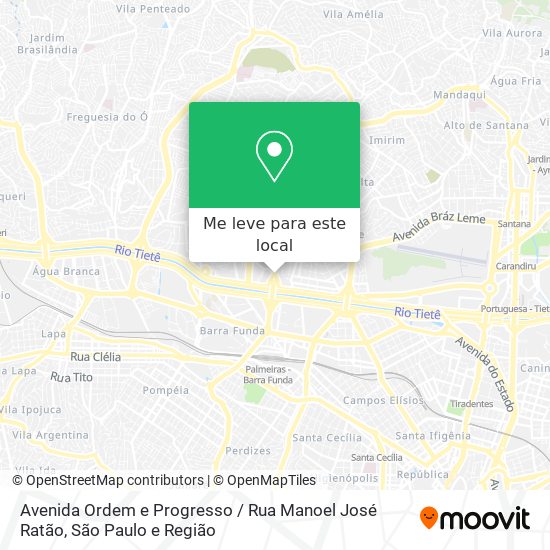 Avenida Ordem e Progresso / Rua Manoel José Ratão mapa