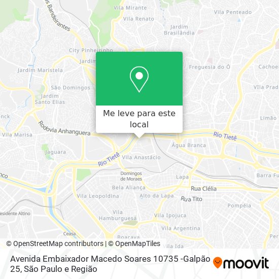 Avenida Embaixador Macedo Soares 10735 -Galpão 25 mapa