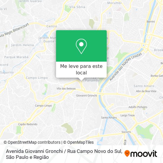Avenida Giovanni Gronchi / Rua Campo Novo do Sul mapa
