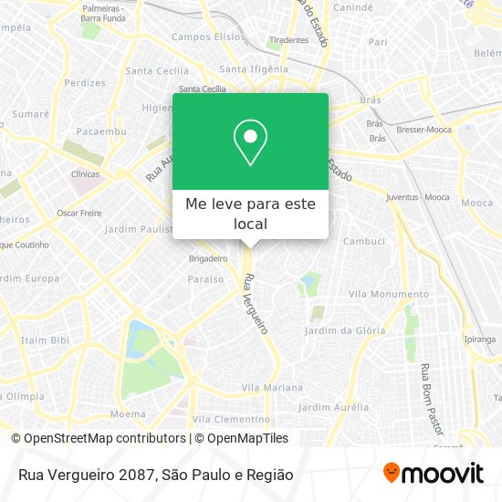 Rua Vergueiro 2087 mapa