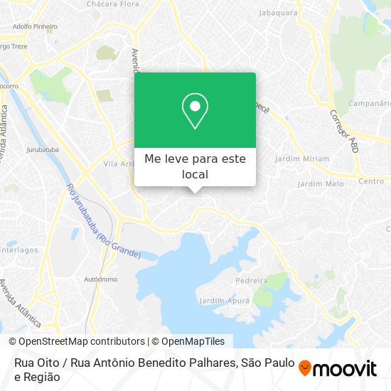 Rua Oito / Rua Antônio Benedito Palhares mapa