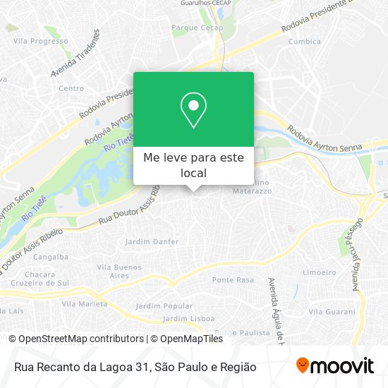 Rua Recanto da Lagoa 31 mapa