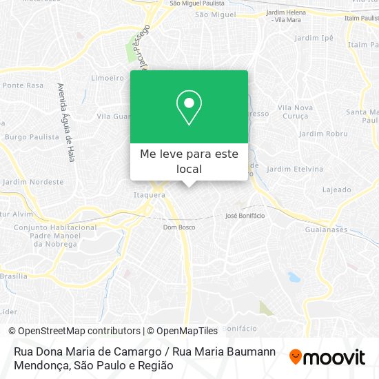 Rua Dona Maria de Camargo / Rua Maria Baumann Mendonça mapa
