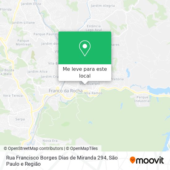Rua Francisco Borges Dias de Miranda 294 mapa