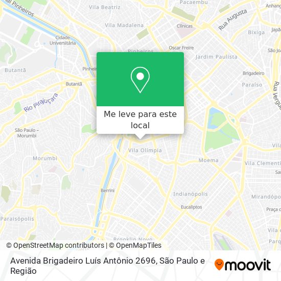 Avenida Brigadeiro Luís Antônio 2696 mapa