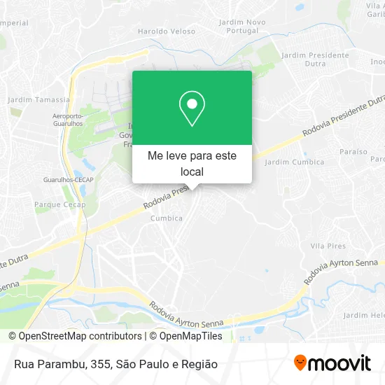Rua Parambu, 355 mapa