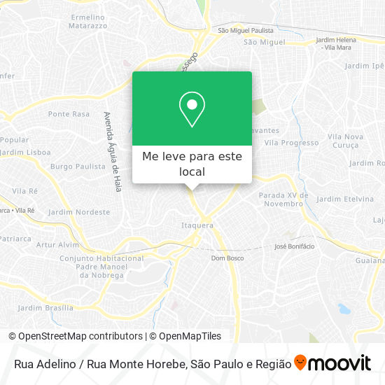 Rua Adelino / Rua Monte Horebe mapa