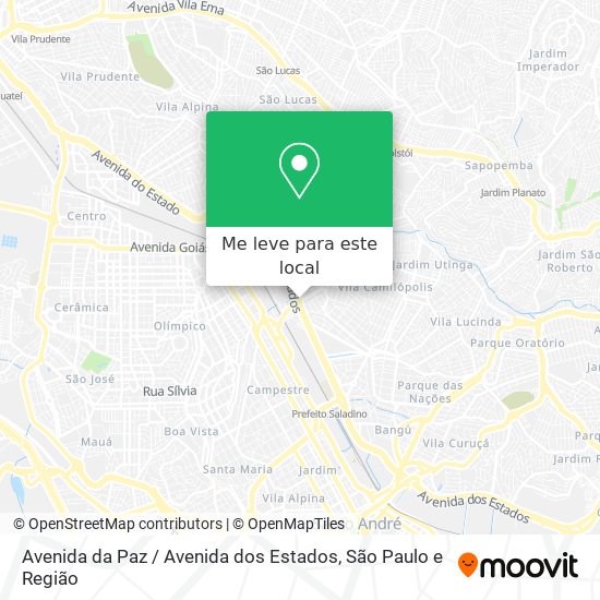 Avenida da Paz / Avenida dos Estados mapa